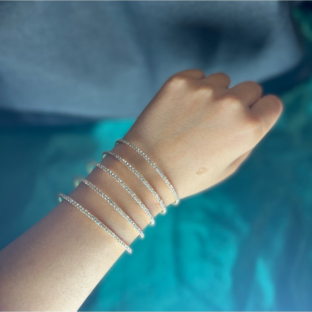 Silver Rhinestone Cuff Bangle Bracelet